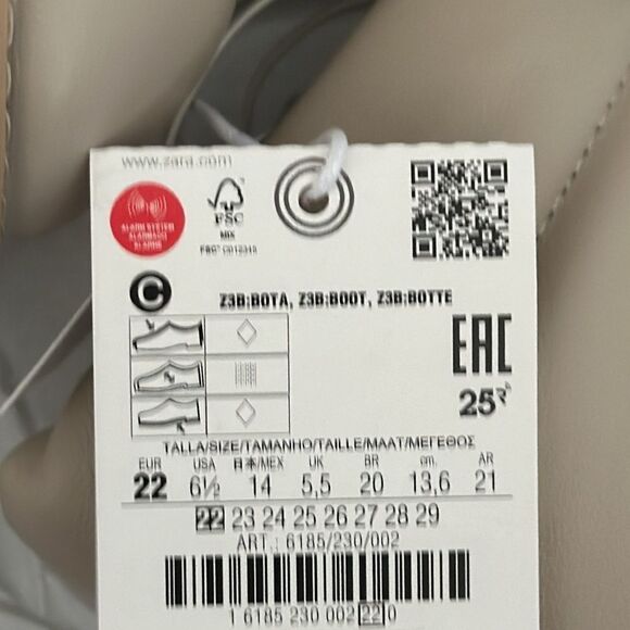 ZARA Kids | Off White | QUILTED BOOTS - Picture 8 of 9